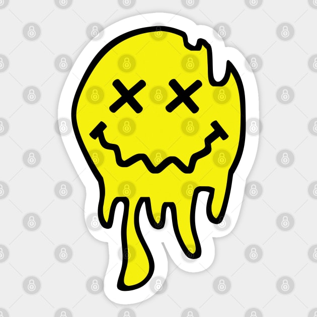 ACID SMILEY (MELTING) #9 Sticker by RickTurner